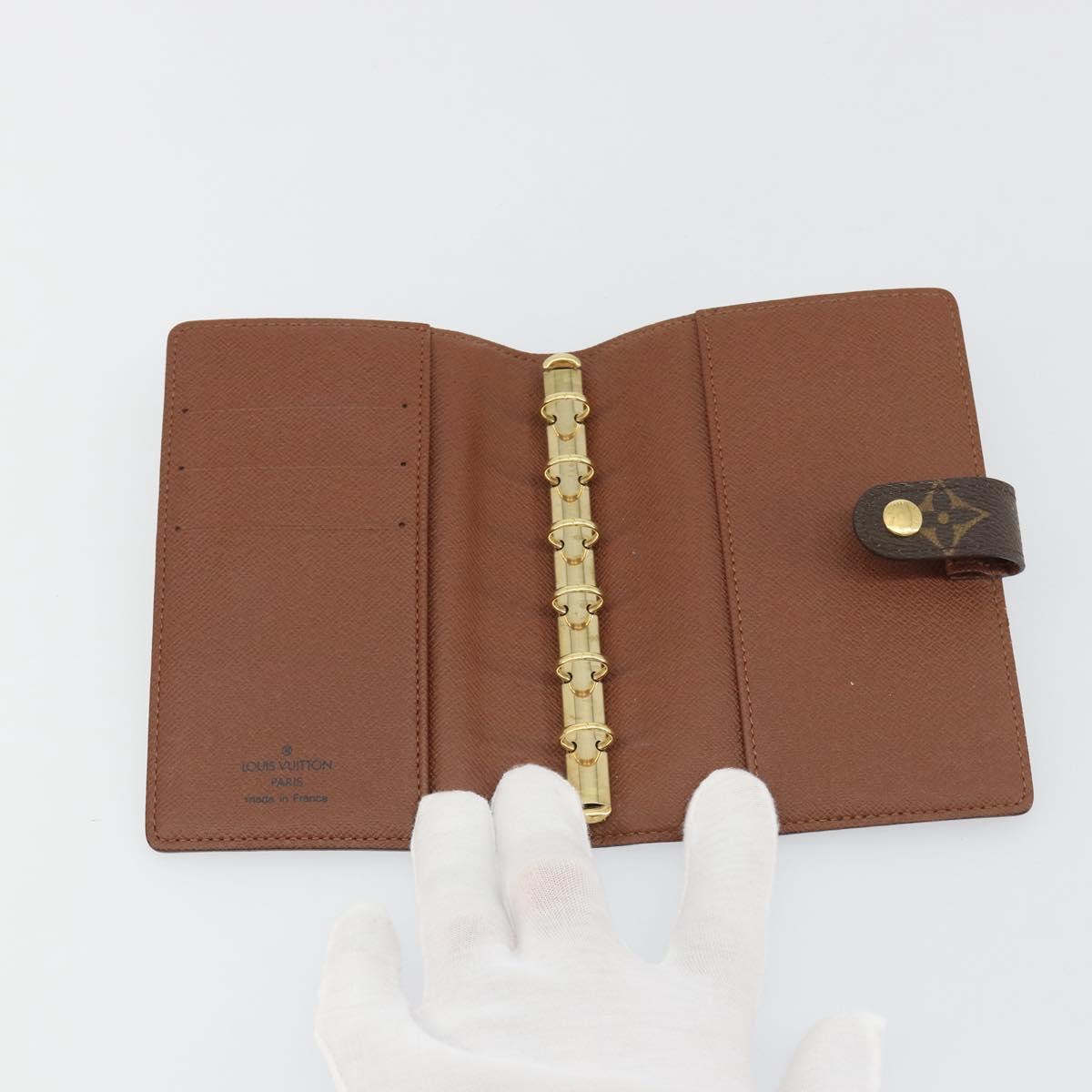 LOUIS VUITTON Monogram Agenda PM Day Planner Cover R20005 LV Auth bs36048