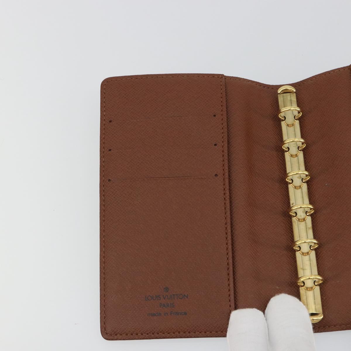 LOUIS VUITTON Monogram Agenda PM Day Planner Cover R20005 LV Auth bs36048