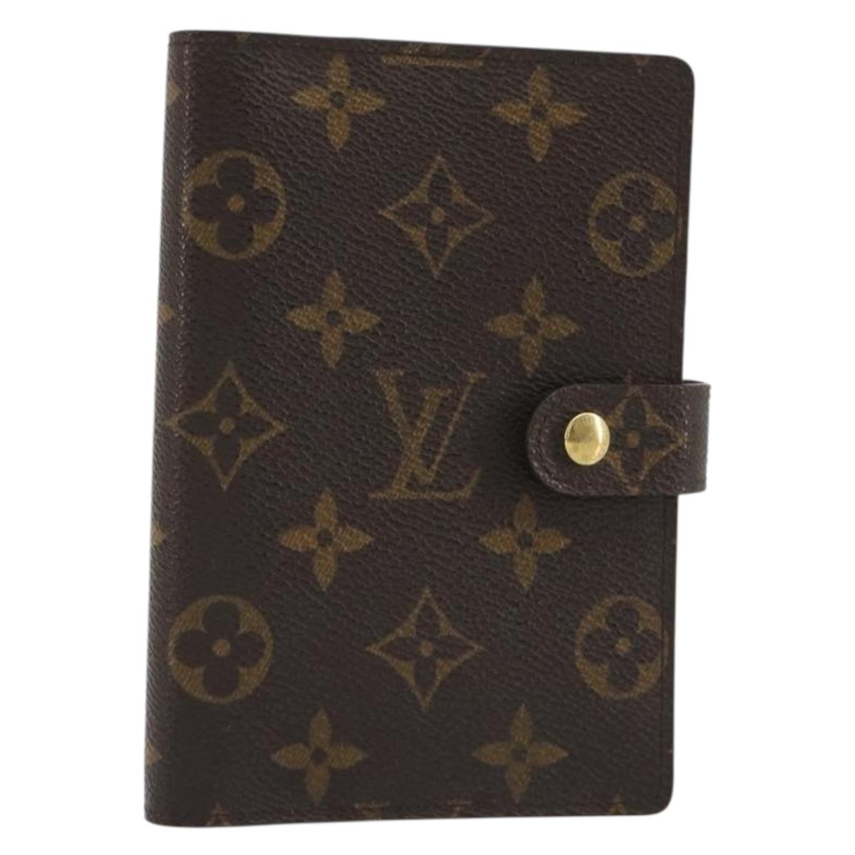 LOUIS VUITTON Monogram Agenda PM Day Planner Cover R20005 LV Auth bs36048
