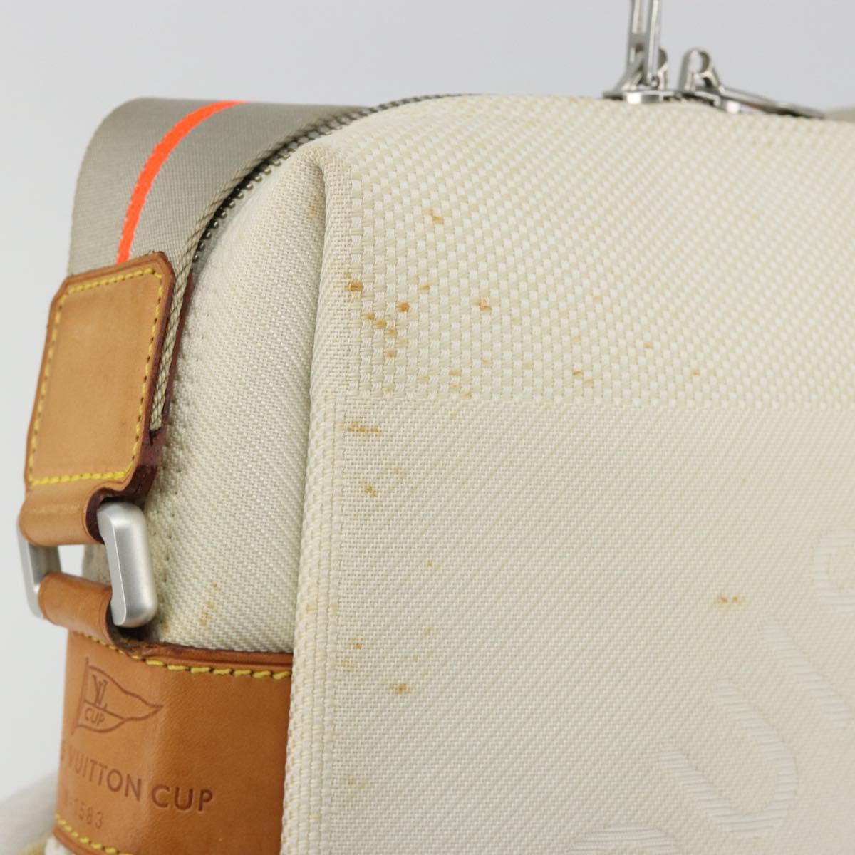 LOUIS VUITTON Damier Geant LV Cup Weatherly Bag White M80637 LV Auth bs36050