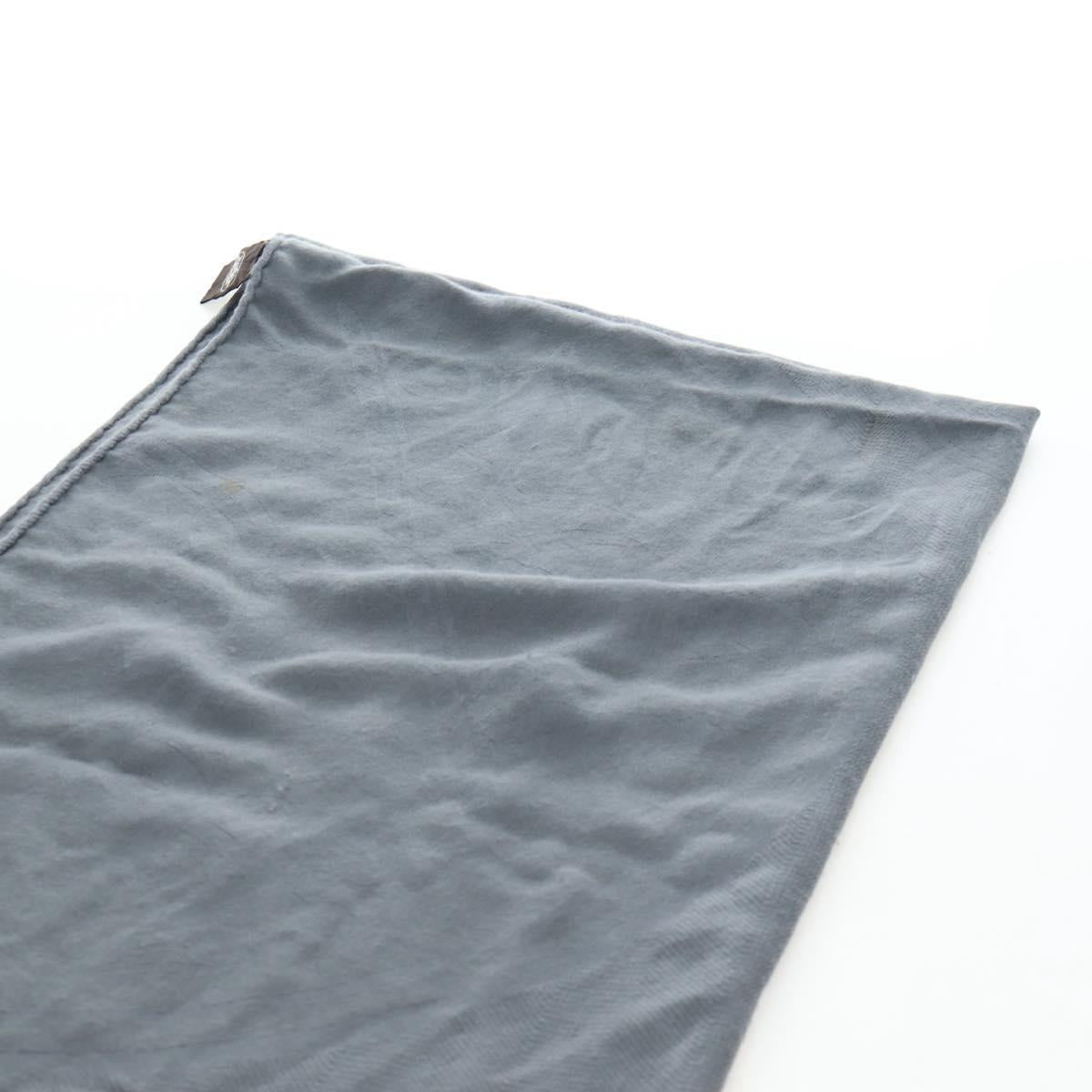 HERMES New Libris Stole Cashmere Gray Auth bs36055