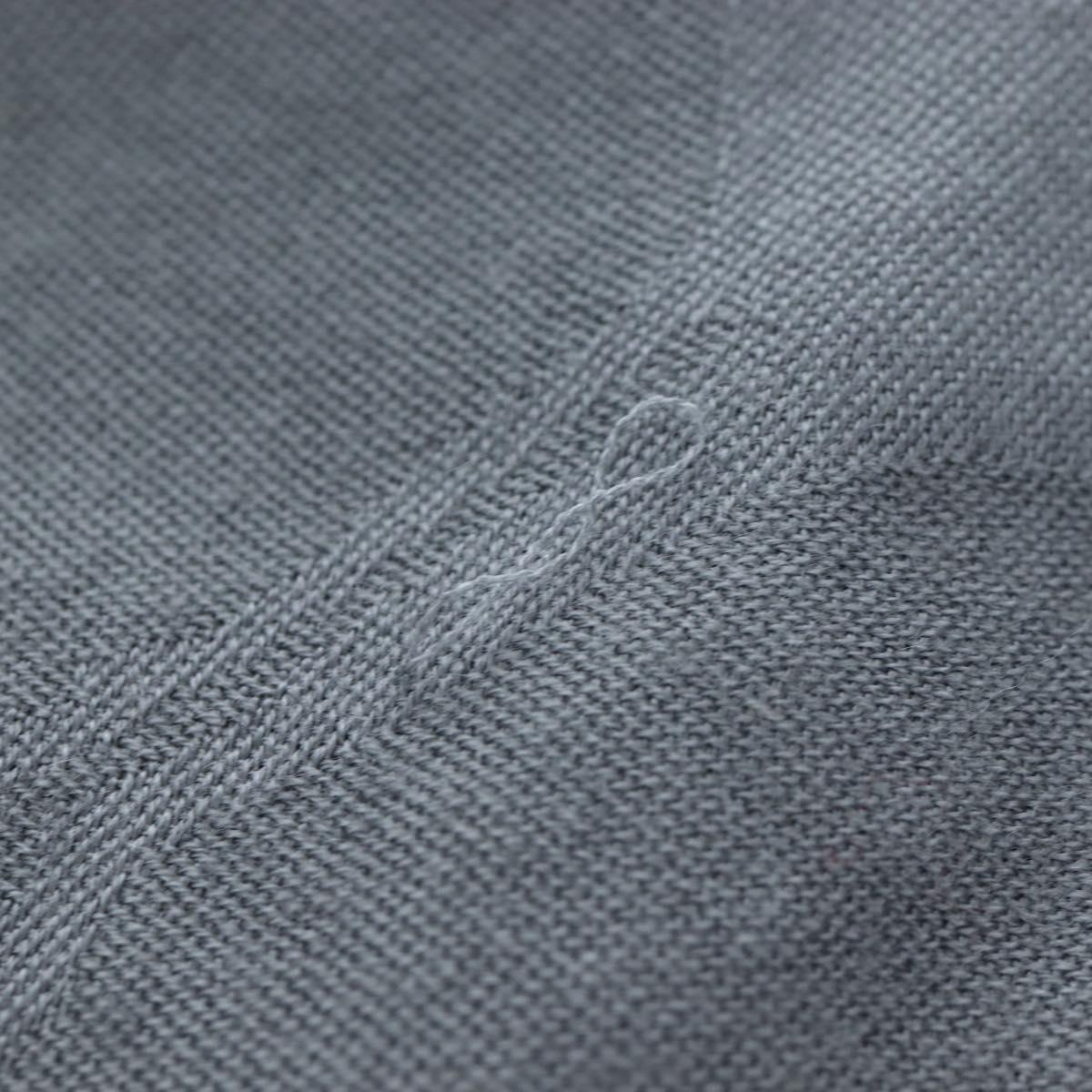 HERMES New Libris Stole Cashmere Gray Auth bs36055
