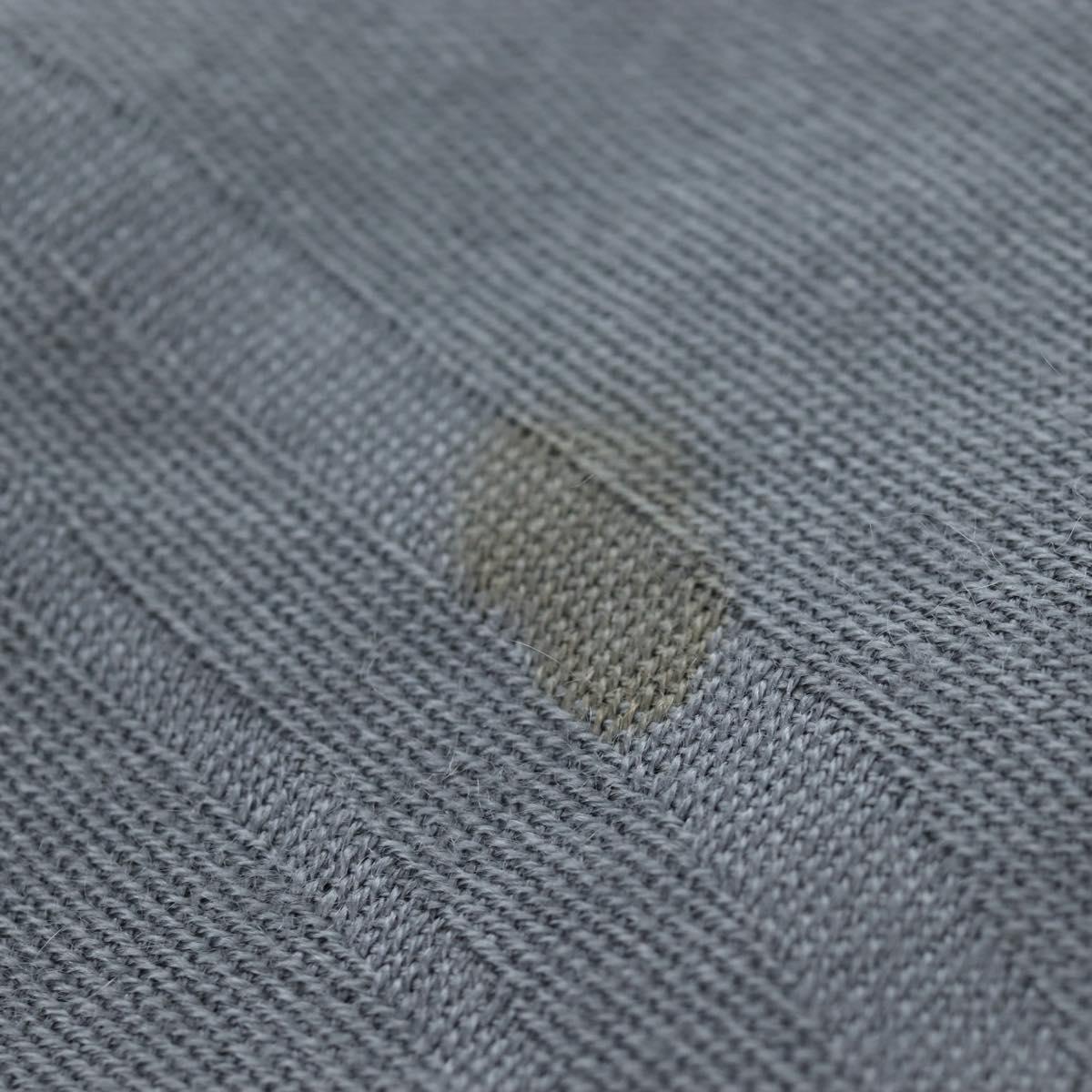 HERMES New Libris Stole Cashmere Gray Auth bs36055