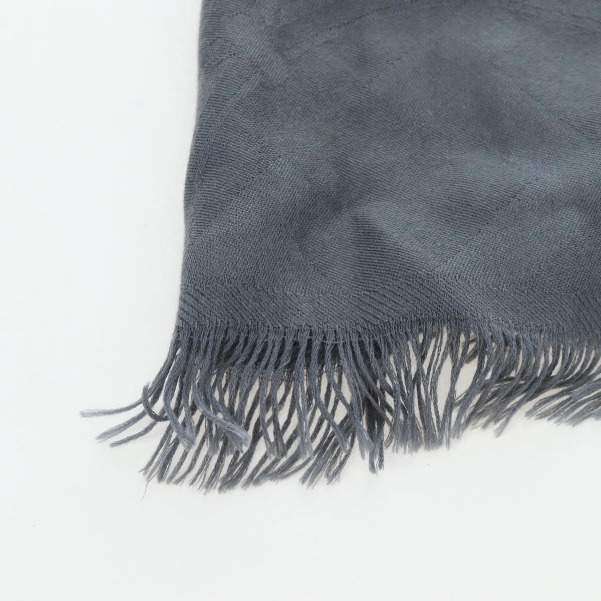 HERMES New Libris Stole Cashmere Gray Auth bs36055