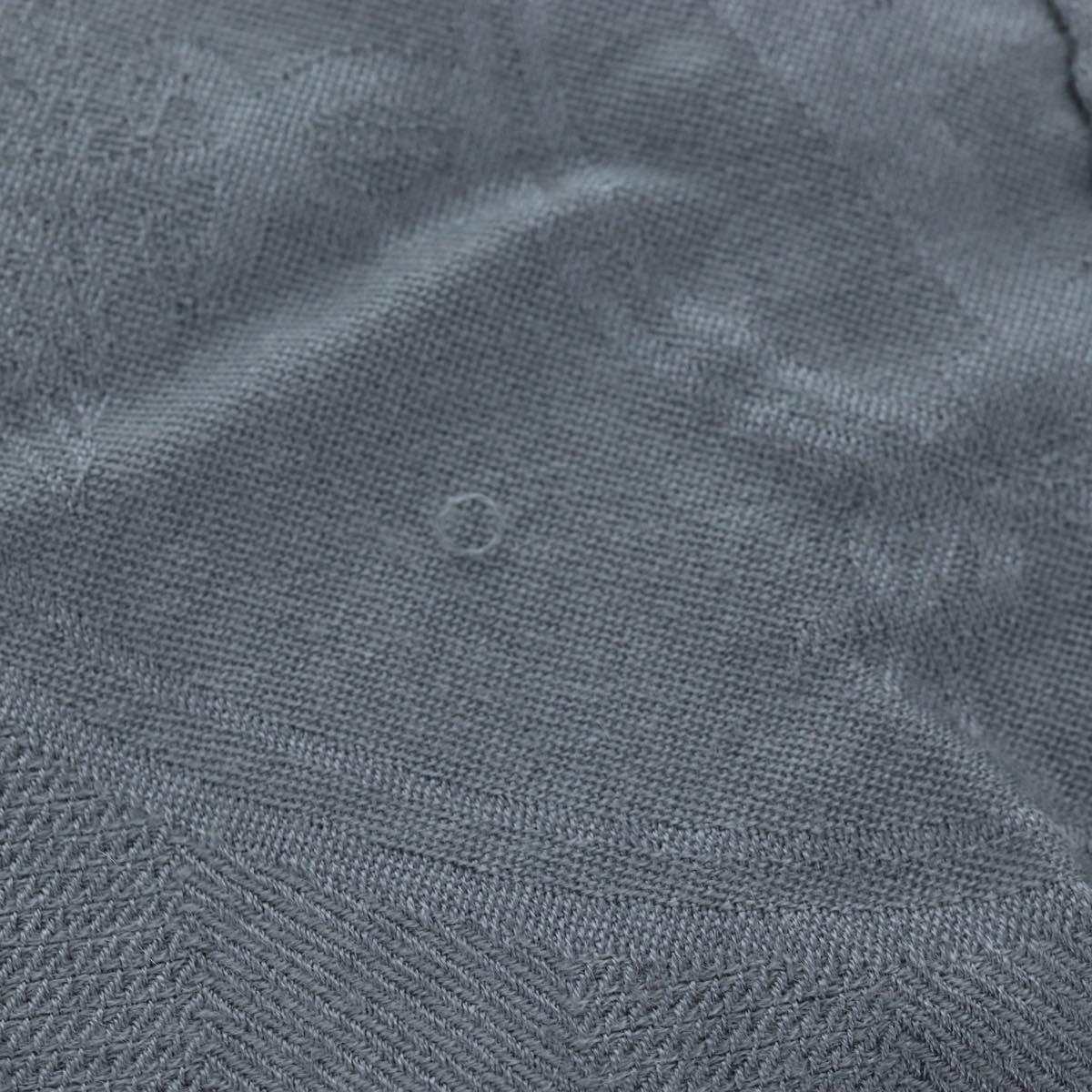 HERMES New Libris Stole Cashmere Gray Auth bs36055