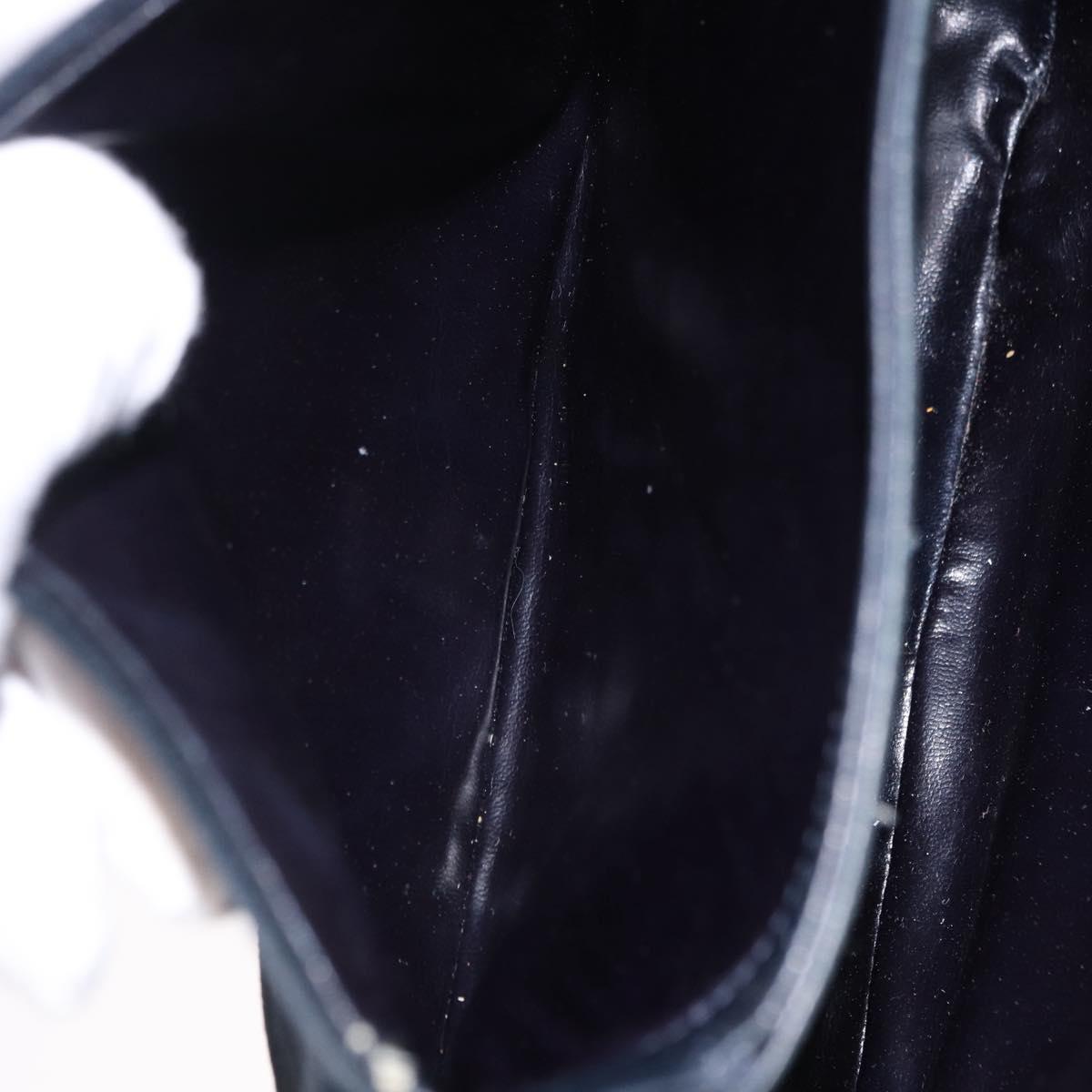CELINE Shoulder Bag Suede Black Gold Auth bs36058