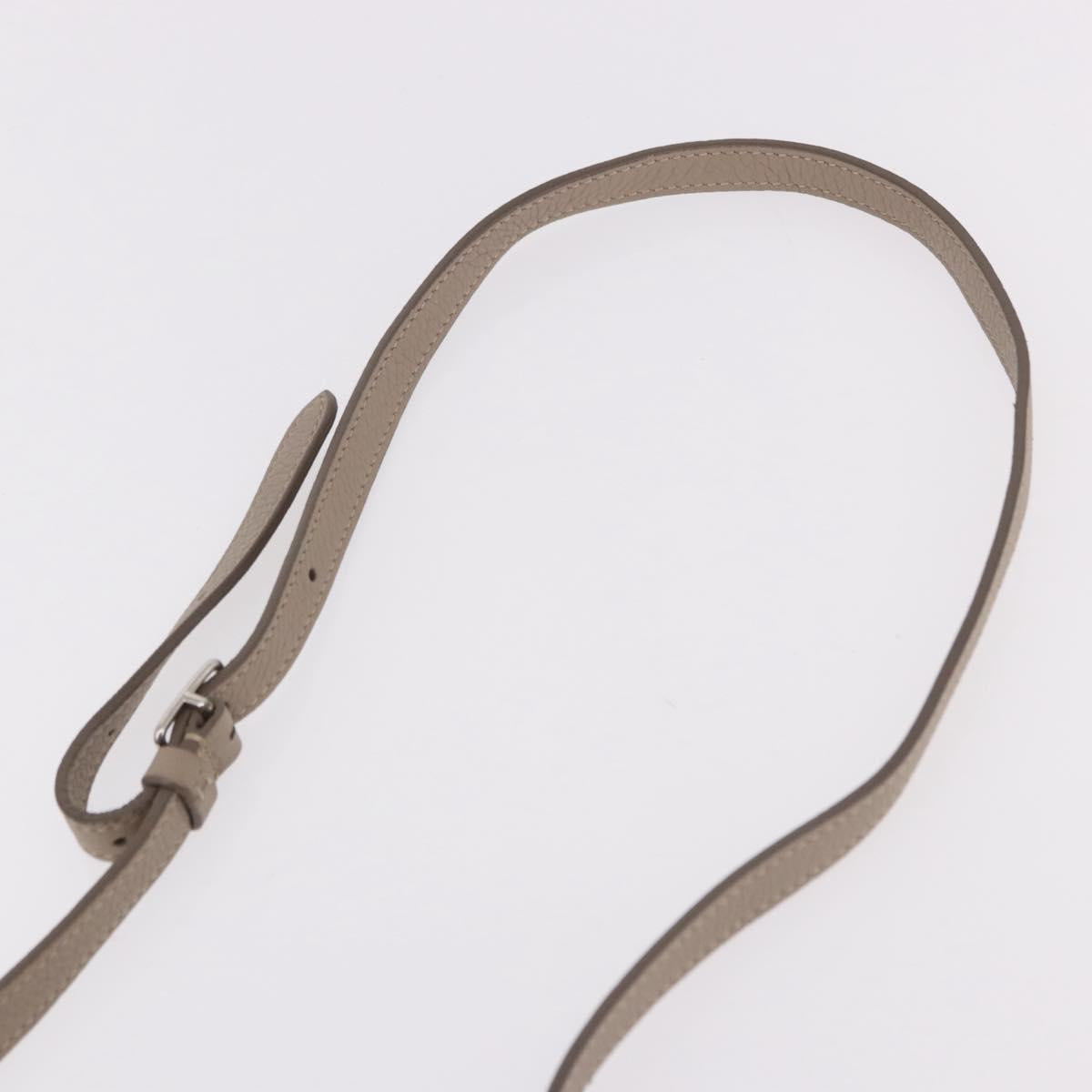 CELINE Big Bag Small Hand Bag Leather Gray Silver Auth bs36059M