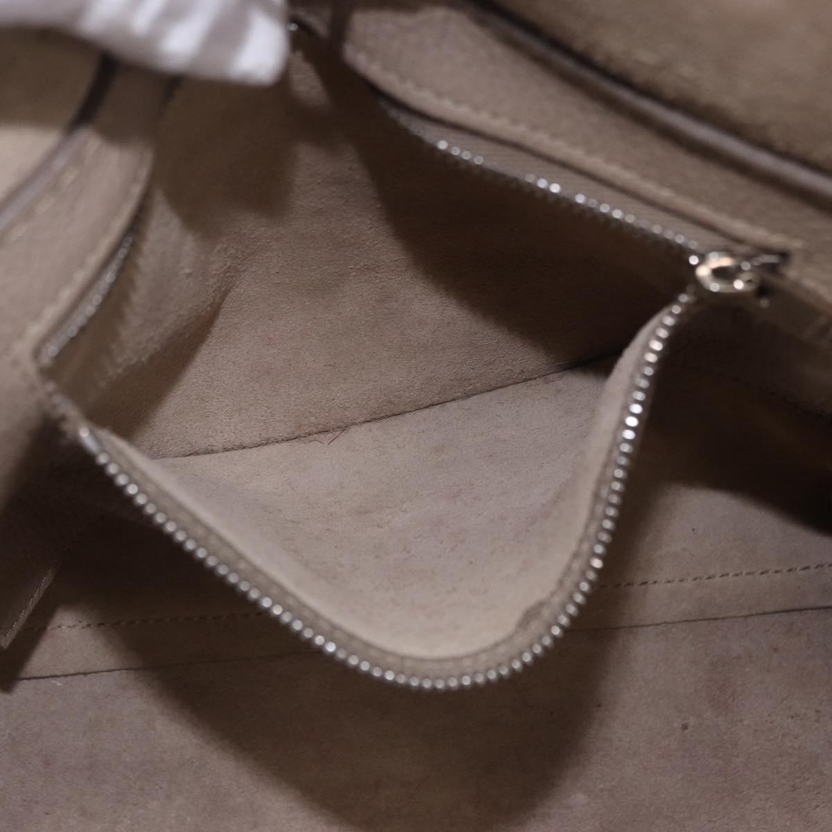 CELINE Big Bag Small Hand Bag Leather Gray Silver Auth bs36059M