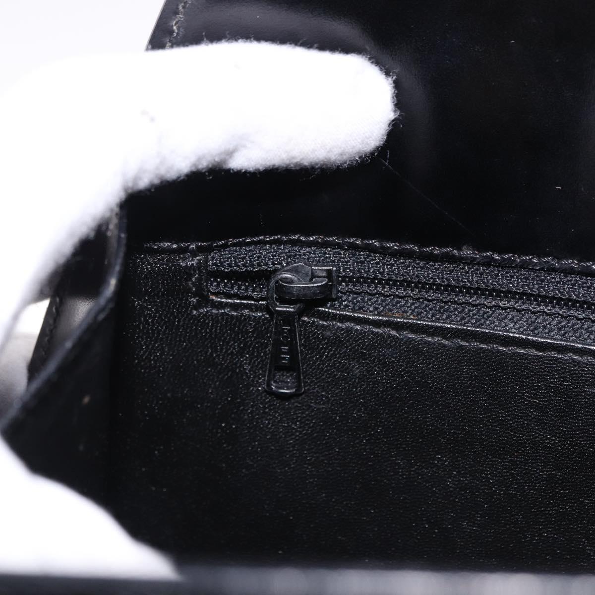 CELINE Shoulder Bag Leather Black Gold Auth bs36066A