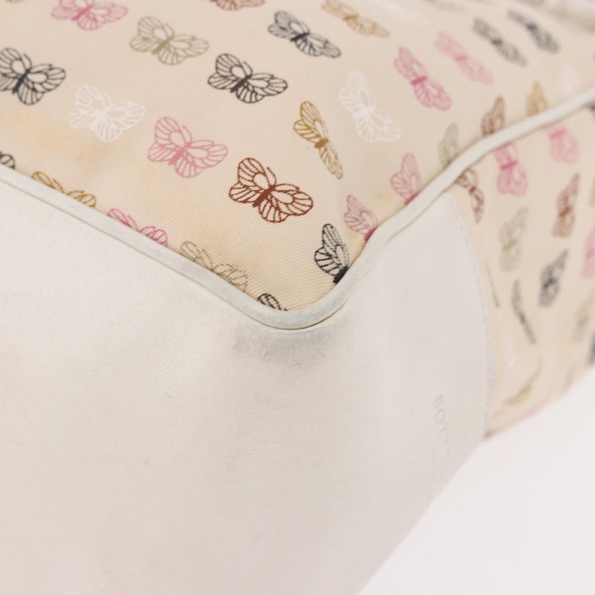 BOTTEGAVENETA Tote Bag Canvas Beige Gold Auth bs36067