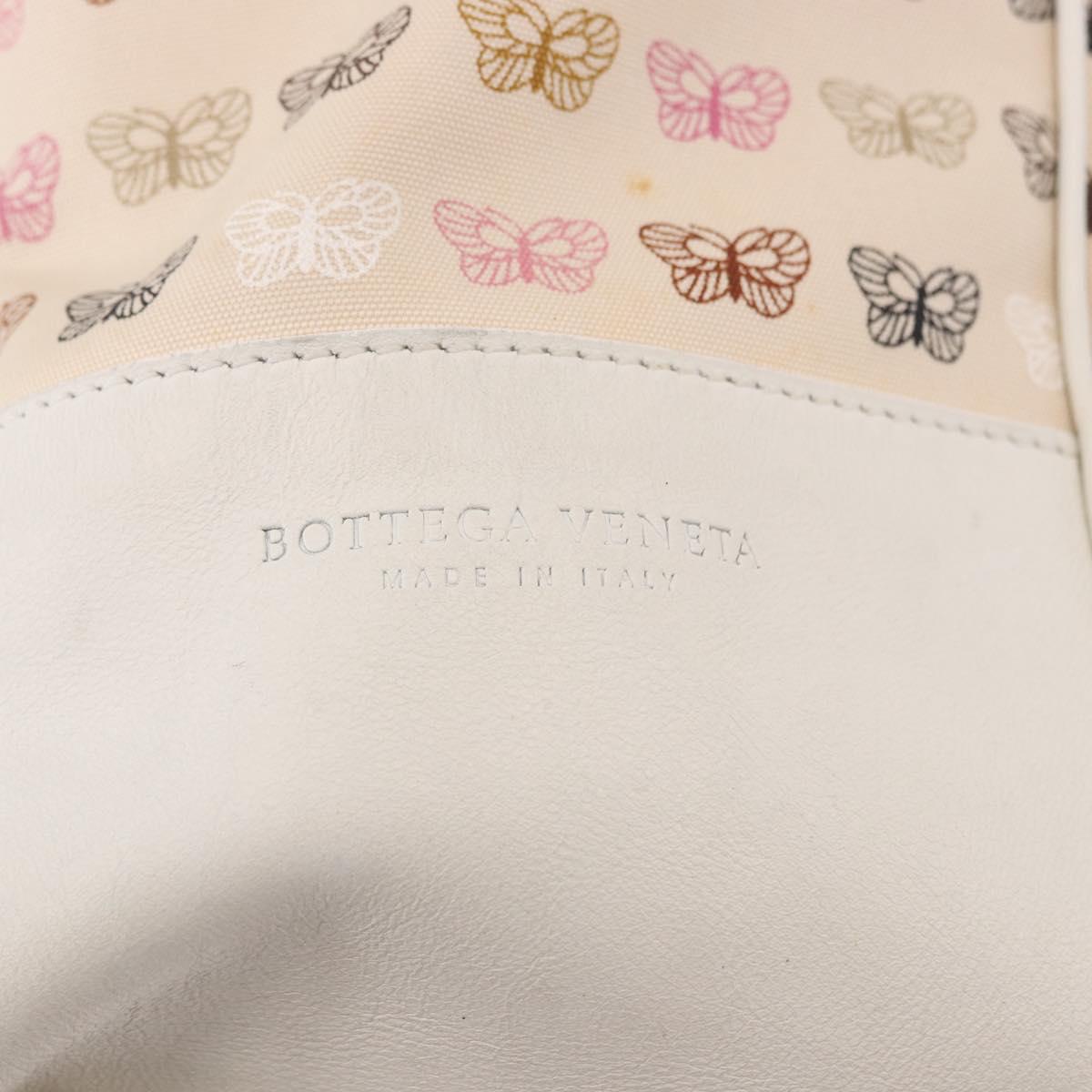 BOTTEGAVENETA Tote Bag Canvas Beige Gold Auth bs36067