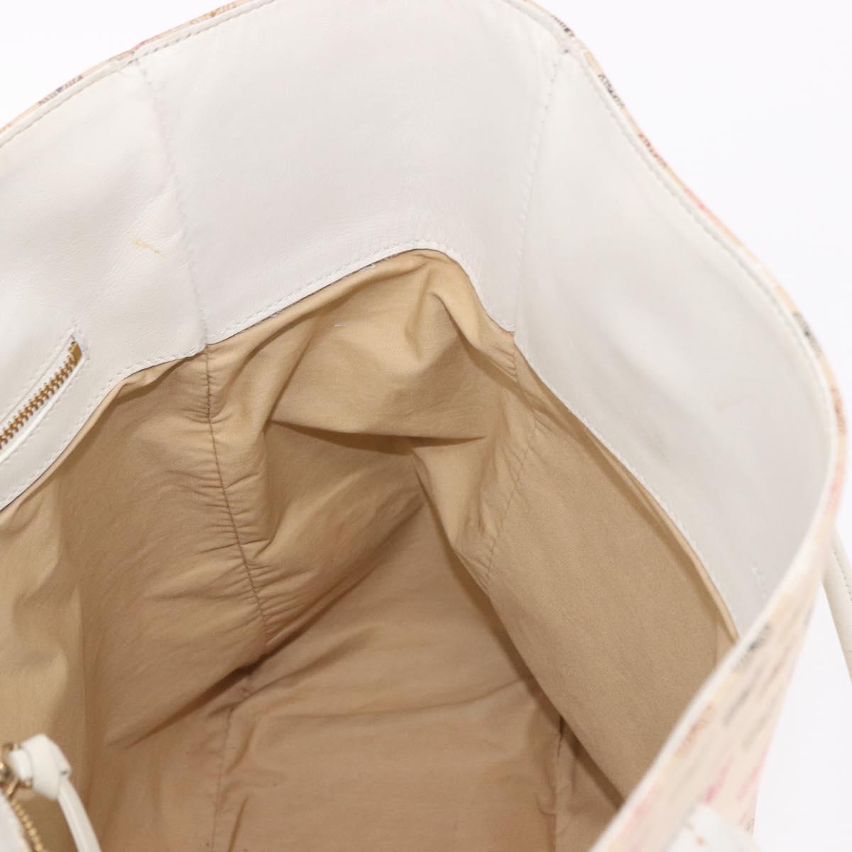 BOTTEGAVENETA Tote Bag Canvas Beige Gold Auth bs36067