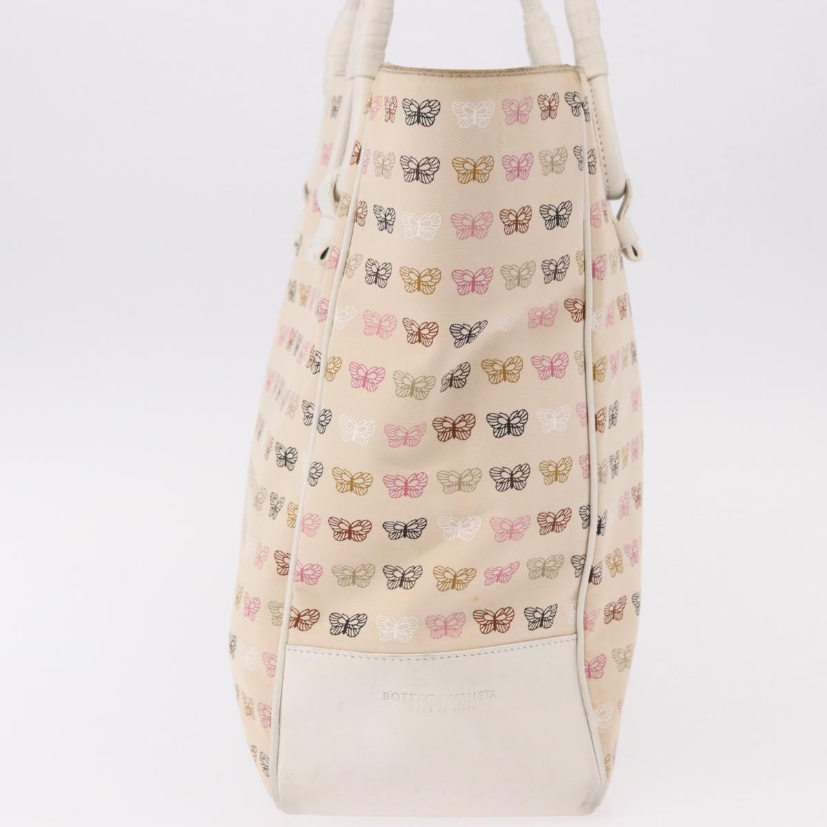 BOTTEGAVENETA Tote Bag Canvas Beige Gold Auth bs36067