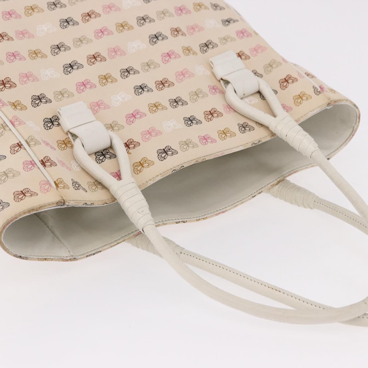 BOTTEGAVENETA Tote Bag Canvas Beige Gold Auth bs36067