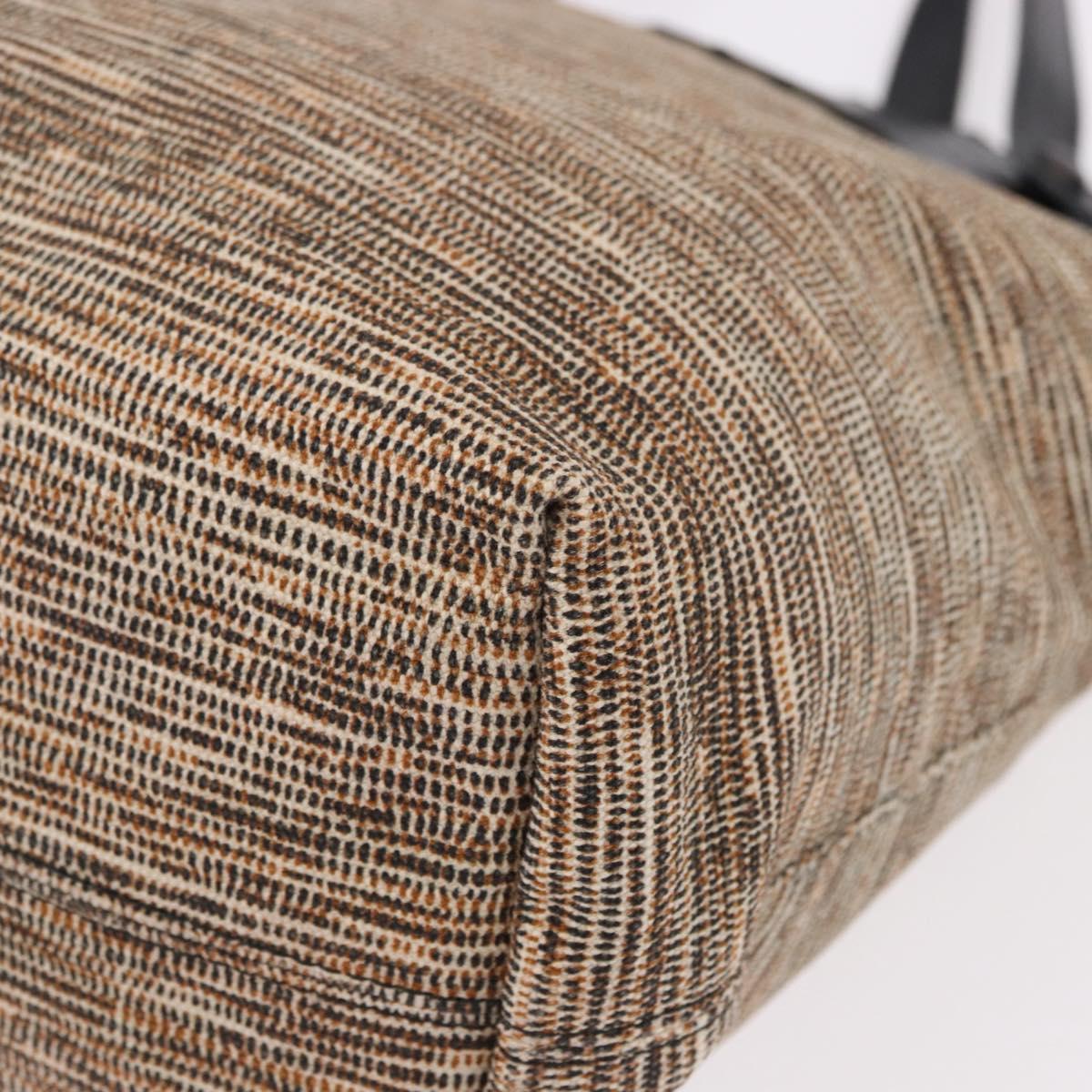BOTTEGA VENETA Hand Bag Canvas Beige Auth bs36069