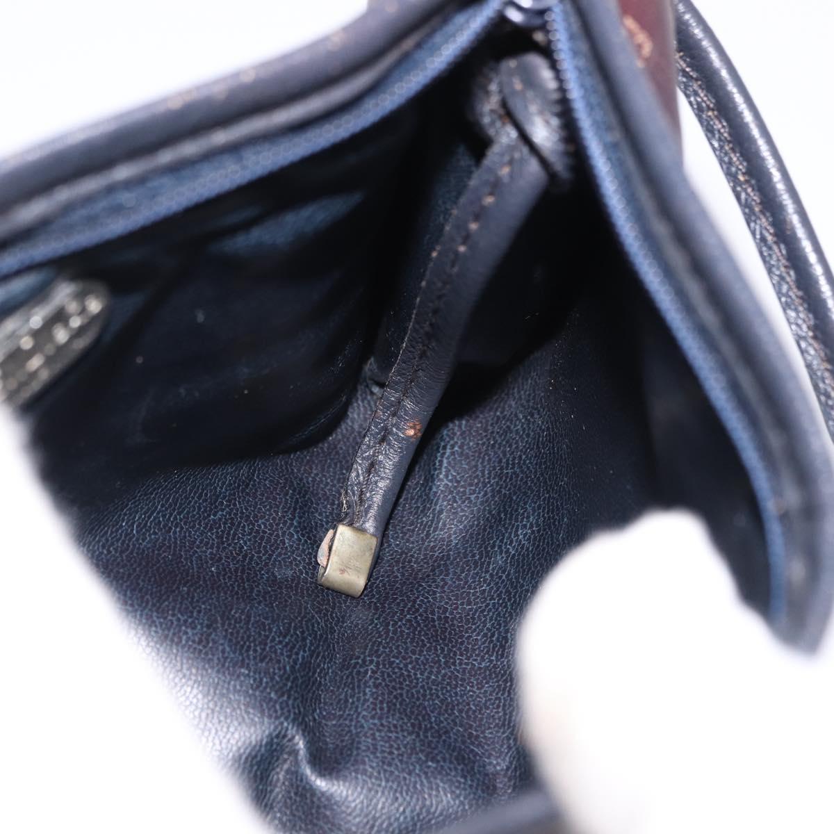 FENDI Shoulder Bag PVC Canvas Black Auth bs36074