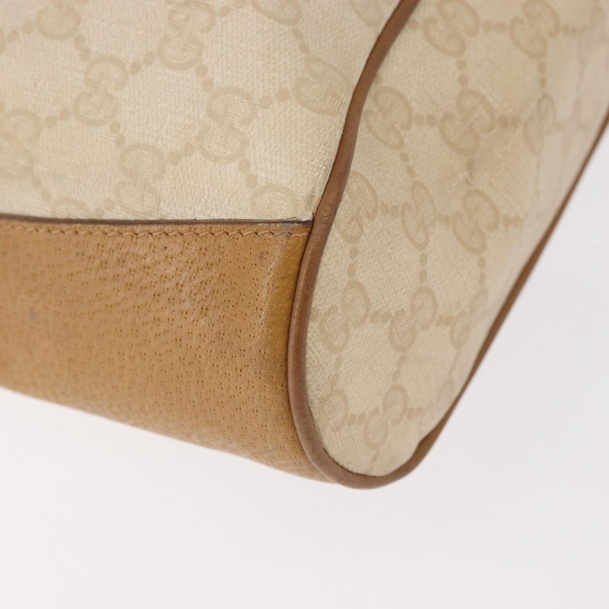 GUCCI GG Supreme Shoulder Bag PVC Beige Gold 164 02 034 Auth bs36082