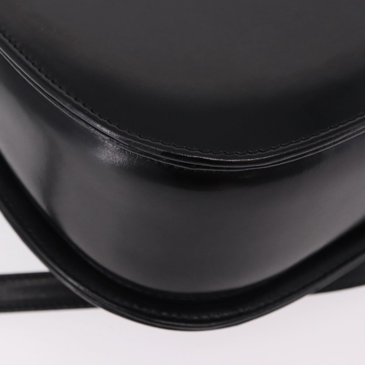 GUCCI Bamboo Hand Bag Leather 2way Black Gold 000 1364 0633 Auth bs36097V