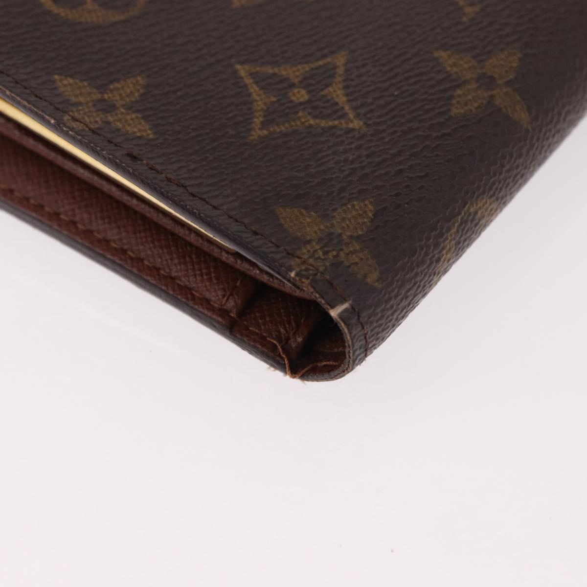 LOUIS VUITTON Monogram Porte Monnaie Billets Viennois Wallet M61663 Auth bs36108