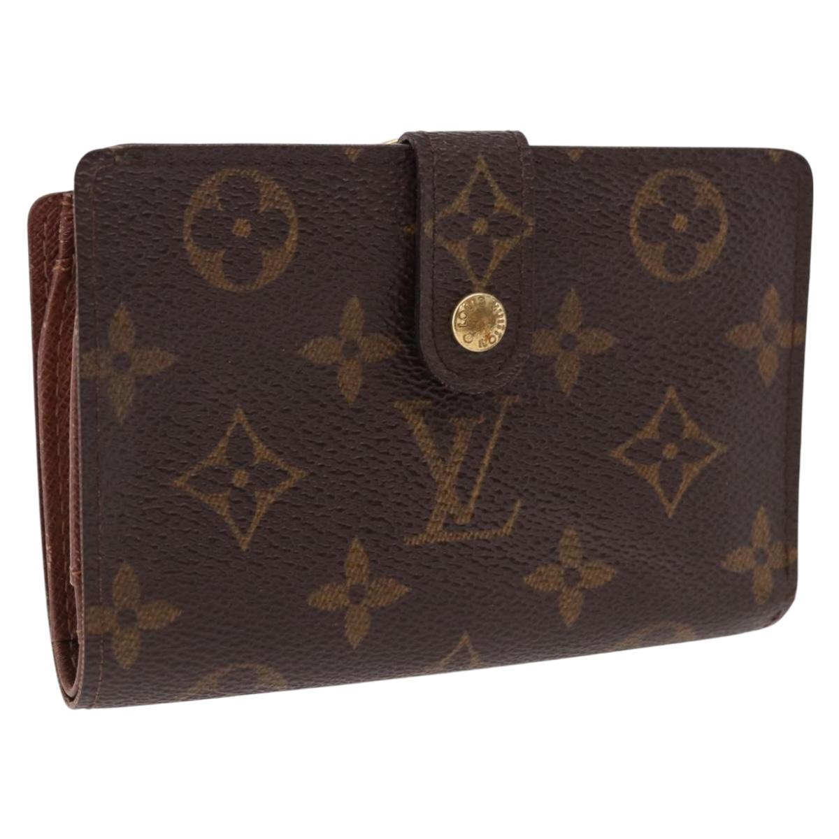 LOUIS VUITTON Monogram Porte Monnaie Billets Viennois Wallet M61663 Auth bs36108