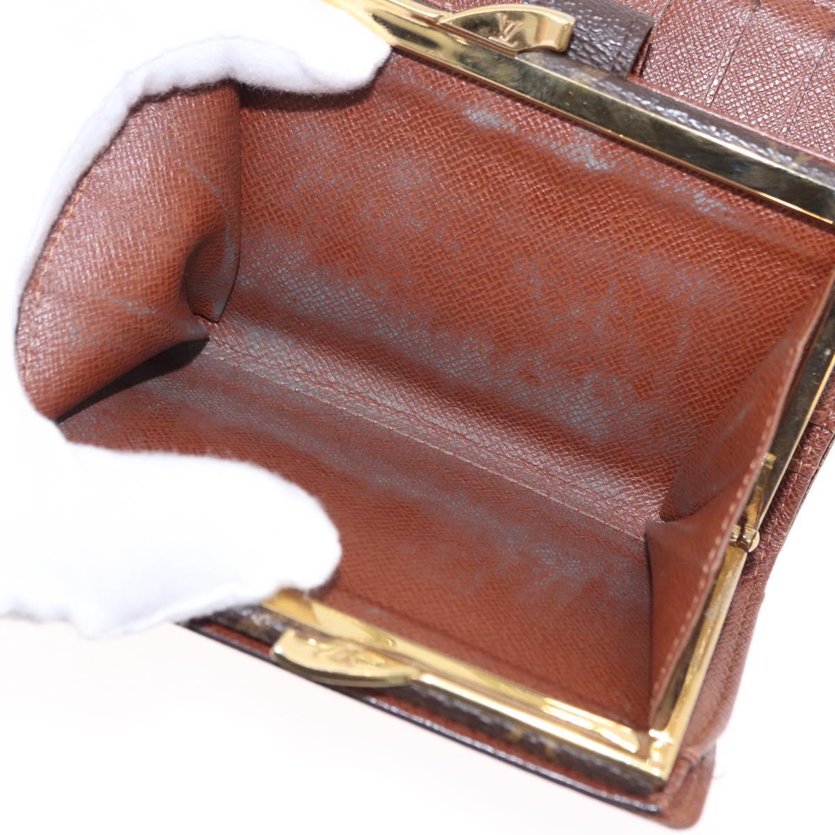 LOUIS VUITTON Monogram Porte Monnaie Billets Viennois Wallet M61663 Auth bs36108
