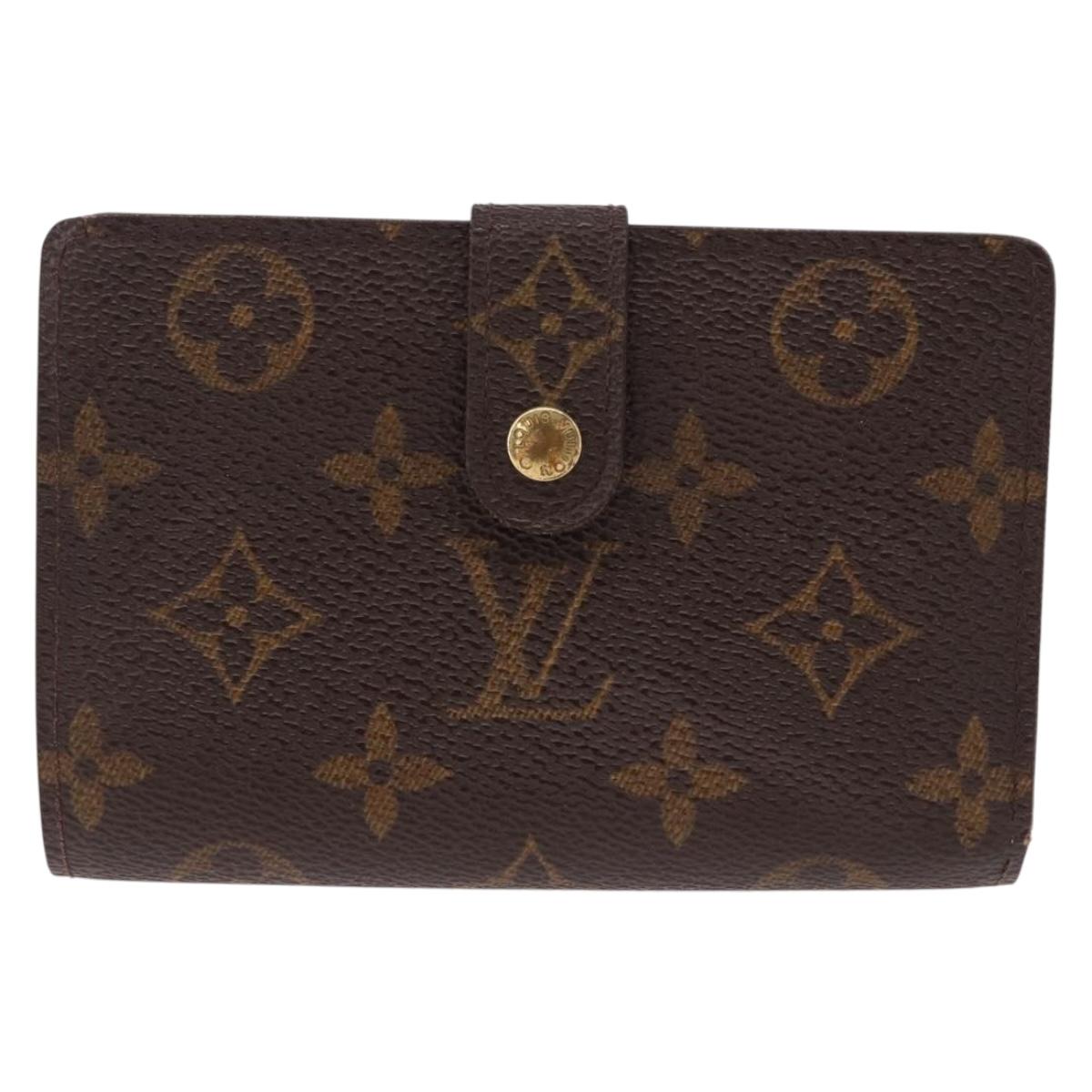 LOUIS VUITTON Monogram Porte Monnaie Billets Viennois Wallet M61663 Auth bs36108
