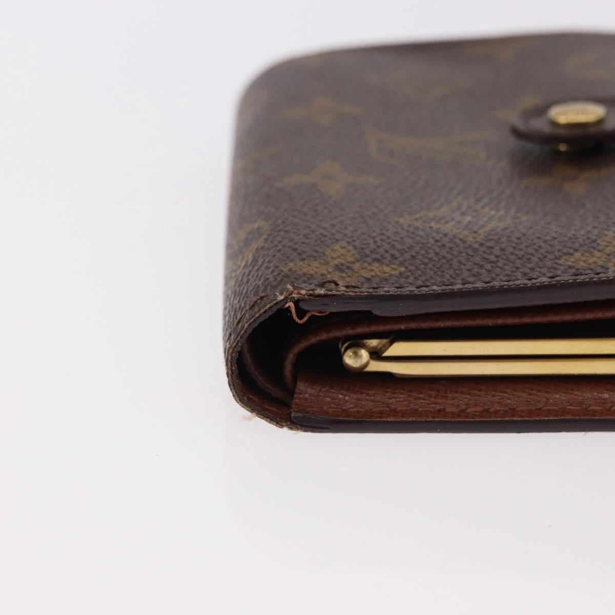 LOUIS VUITTON Monogram Porte Monnaie Billets Viennois Wallet M61663 Auth bs36108