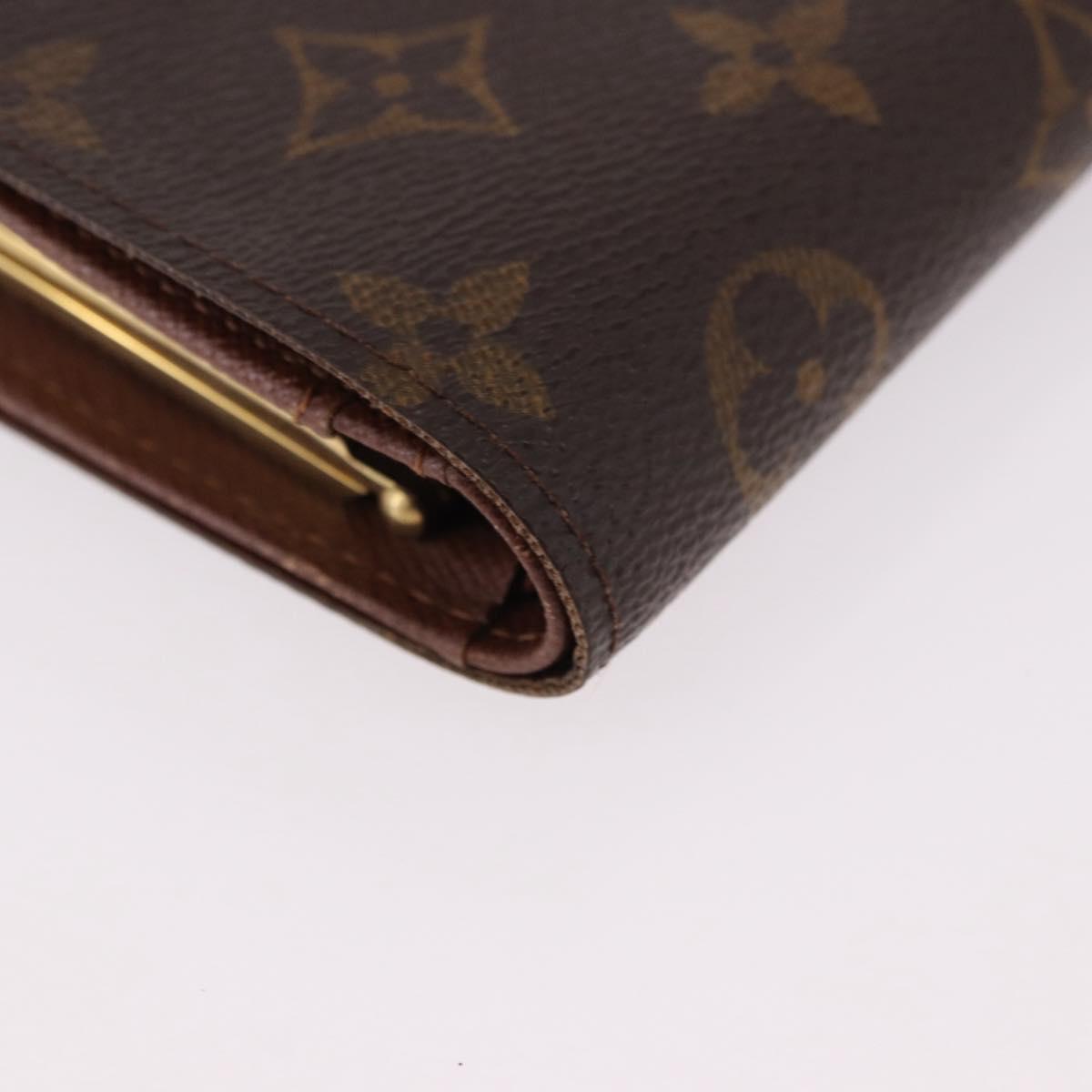 LOUIS VUITTON Monogram Porte Monnaie Billets Viennois Wallet M61663 Auth bs36108