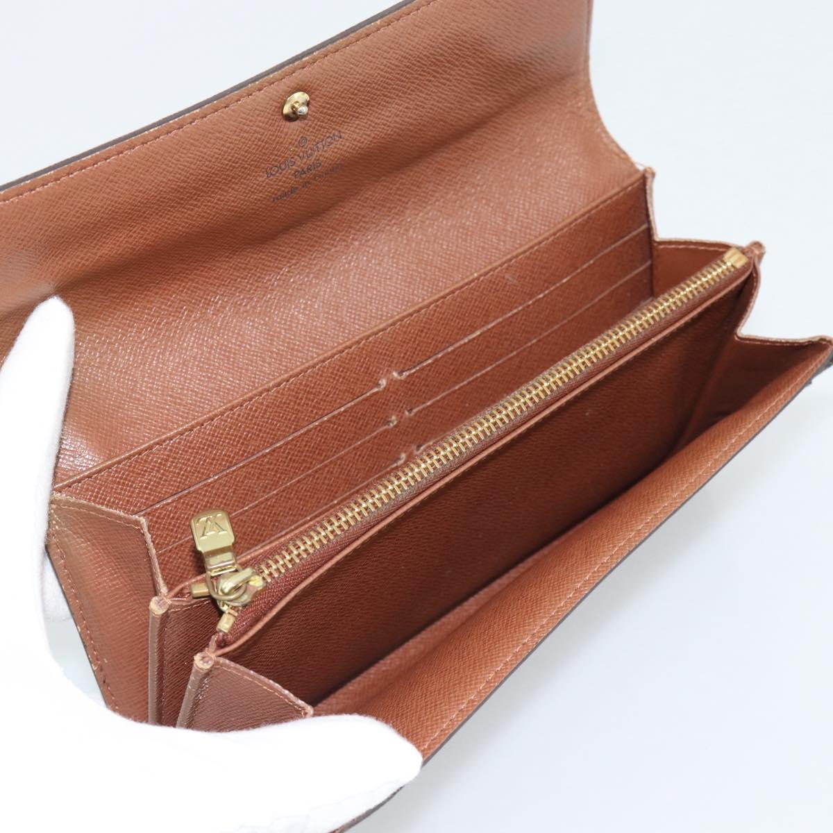 LOUIS VUITTON Monogram Portefeuille Sarah Long Wallet M61734 LV Auth bs36109