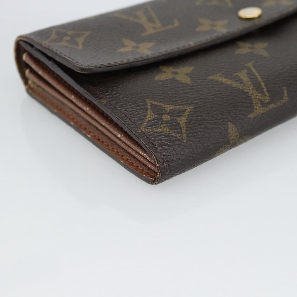 LOUIS VUITTON Monogram Portefeuille Sarah Long Wallet M61734 LV Auth bs36109