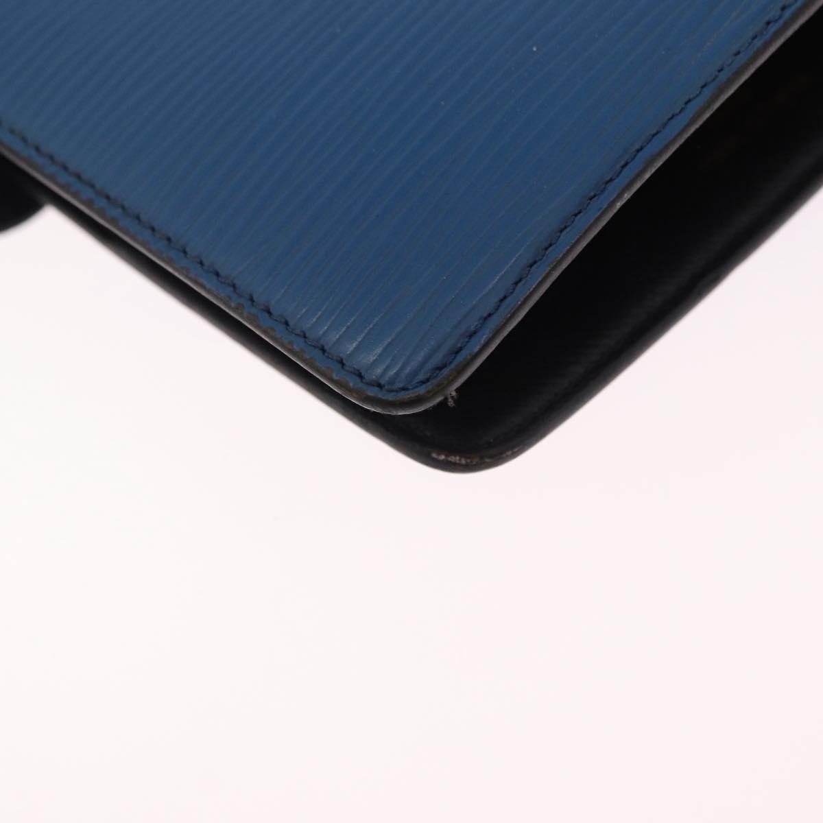 LOUIS VUITTON Epi Agenda MM Day Planner Cover Blue R20055 LV Auth bs36113