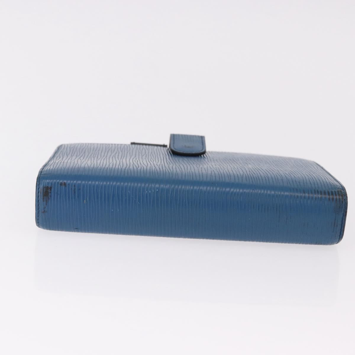 LOUIS VUITTON Epi Agenda MM Day Planner Cover Blue R20055 LV Auth bs36113