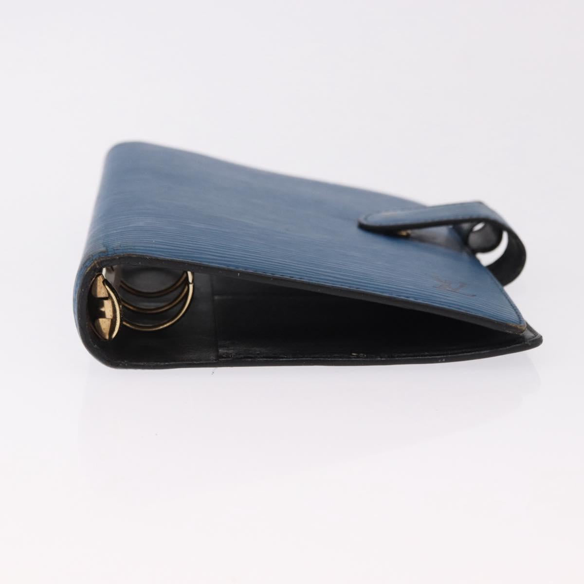 LOUIS VUITTON Epi Agenda MM Day Planner Cover Blue R20055 LV Auth bs36113