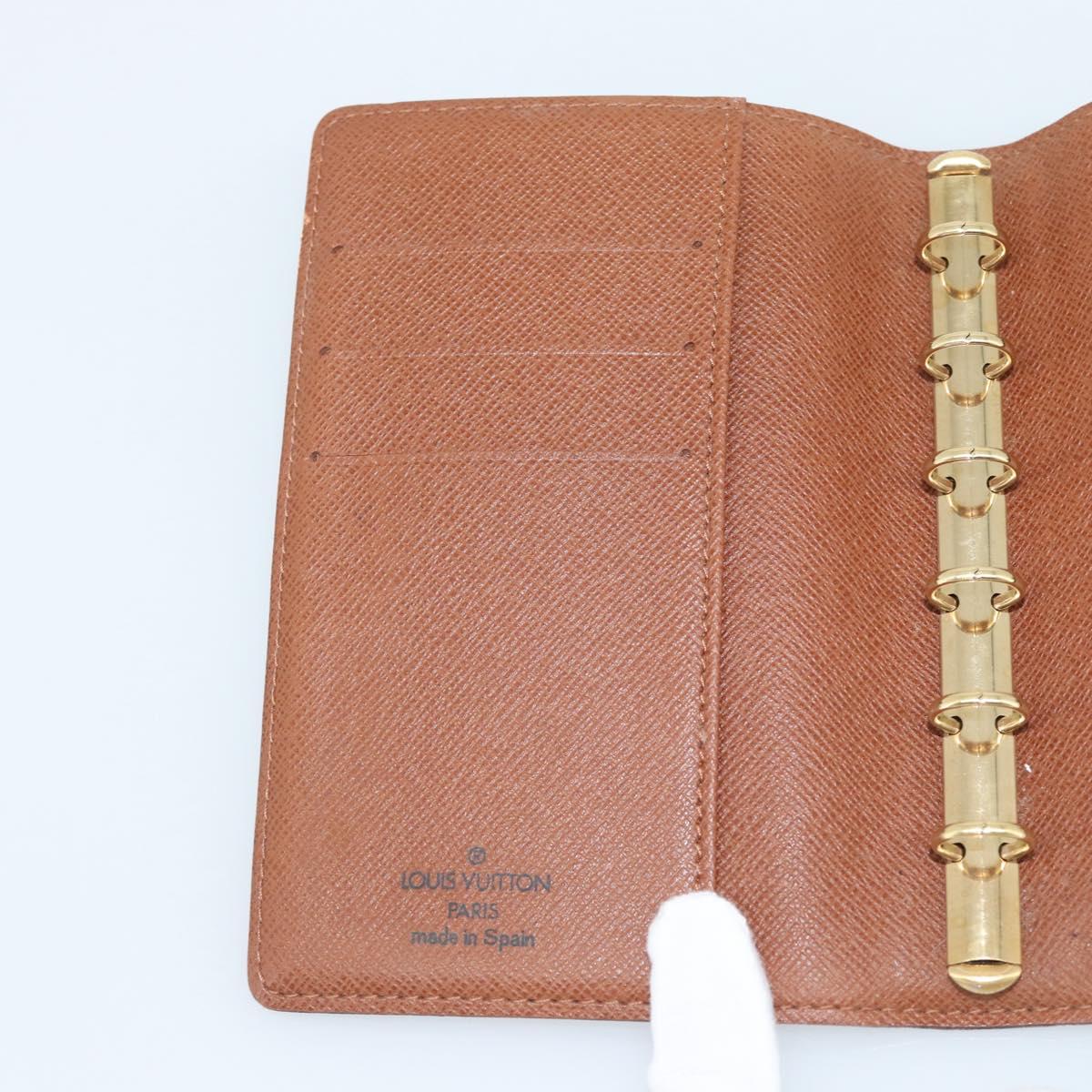 LOUIS VUITTON Monogram Agenda PM Day Planner Cover R20005 LV Auth bs36120