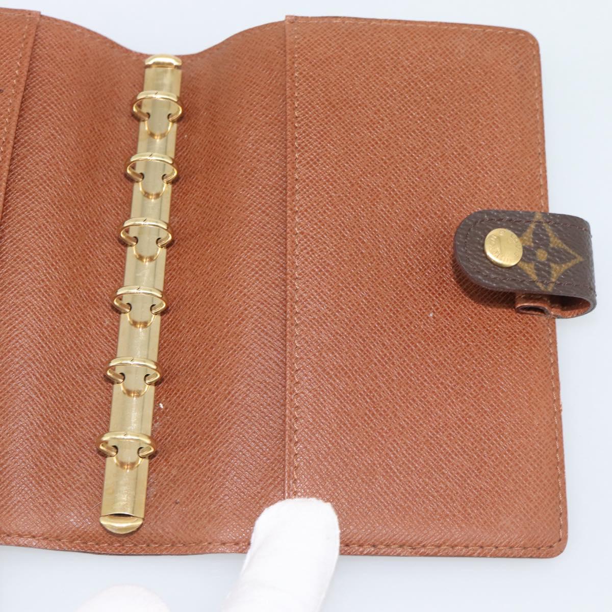 LOUIS VUITTON Monogram Agenda PM Day Planner Cover R20005 LV Auth bs36120