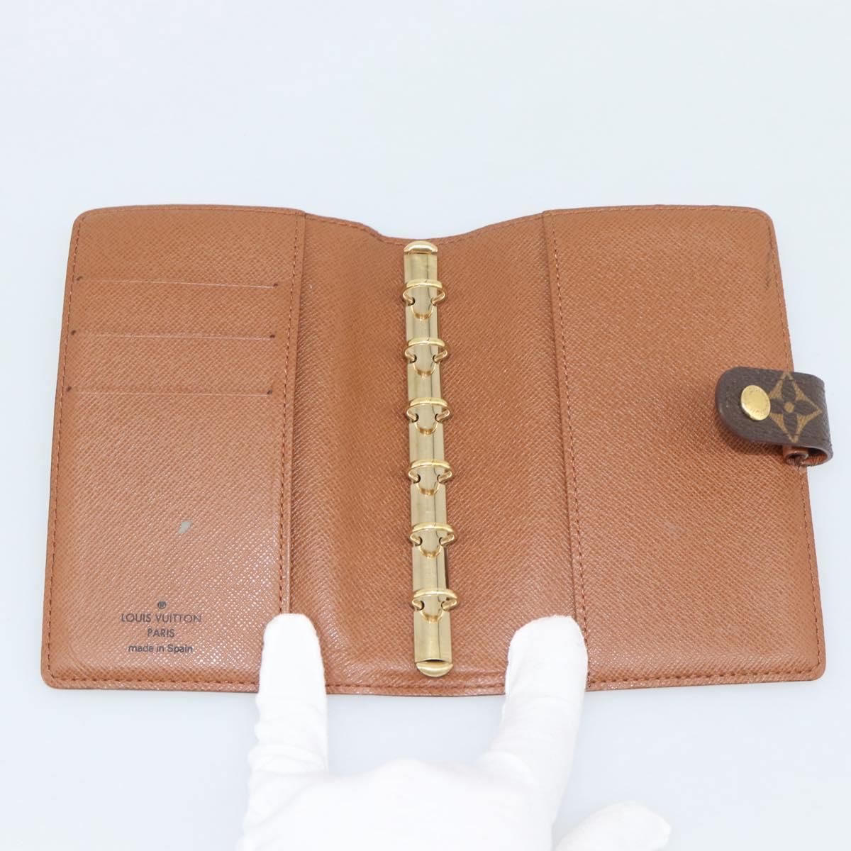 LOUIS VUITTON Monogram Agenda PM Day Planner Cover R20005 LV Auth bs36122