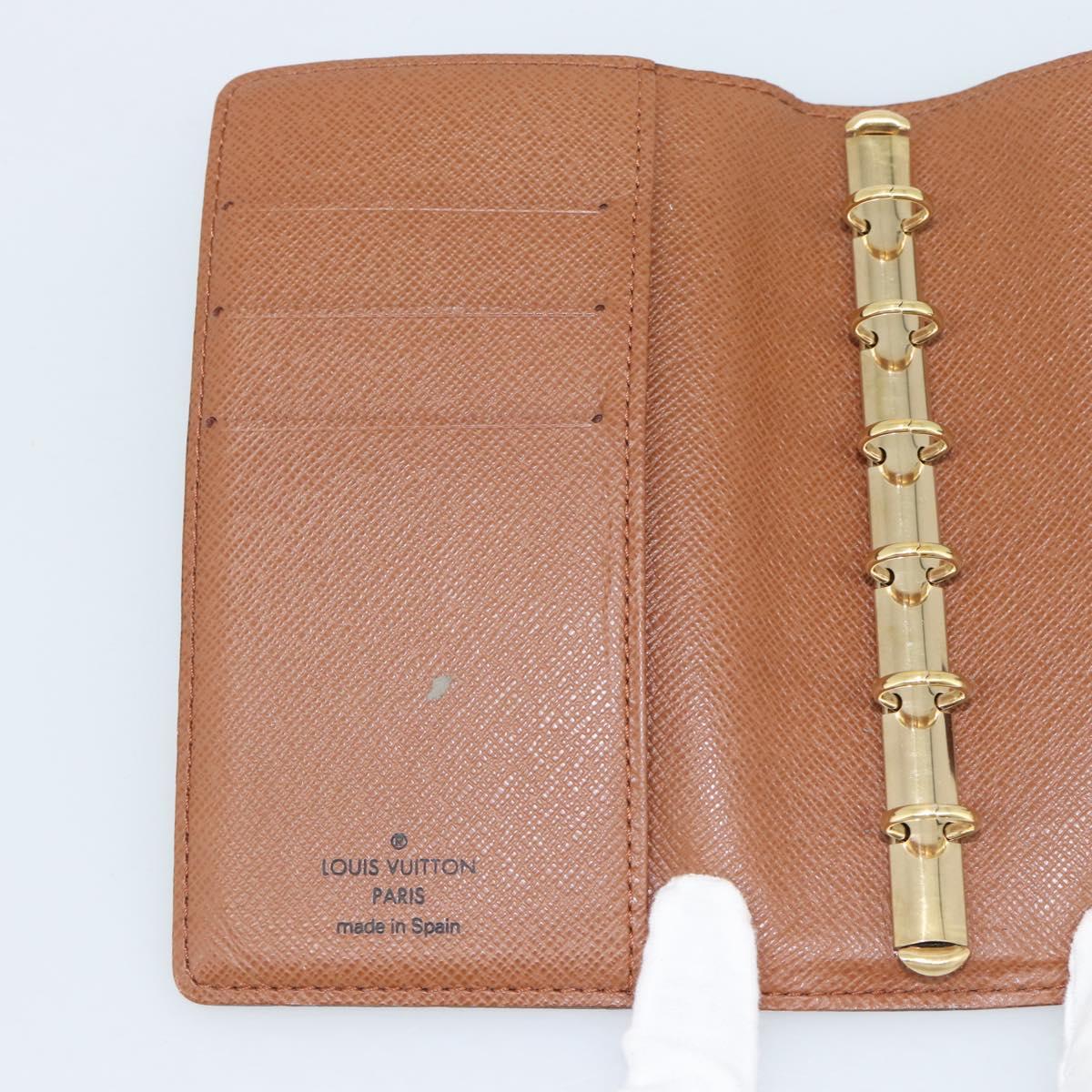 LOUIS VUITTON Monogram Agenda PM Day Planner Cover R20005 LV Auth bs36122