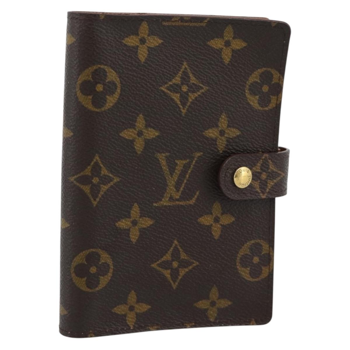 LOUIS VUITTON Monogram Agenda PM Day Planner Cover R20005 LV Auth bs36122