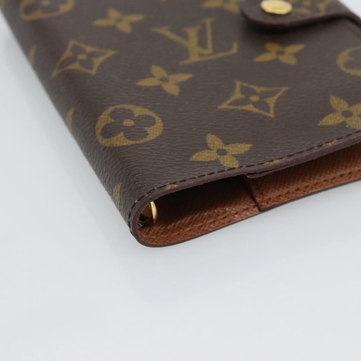LOUIS VUITTON Monogram Agenda PM Day Planner Cover R20005 LV Auth bs36122