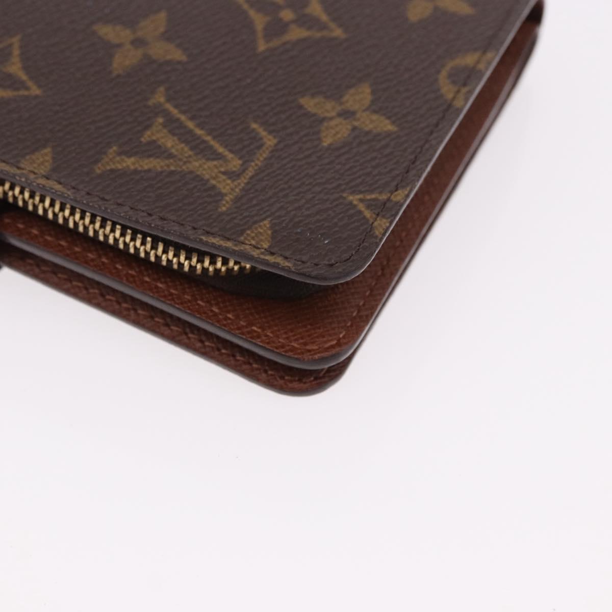 LOUIS VUITTON Monogram Porto Papie Zip Wallet M61207 LV Auth bs36123V
