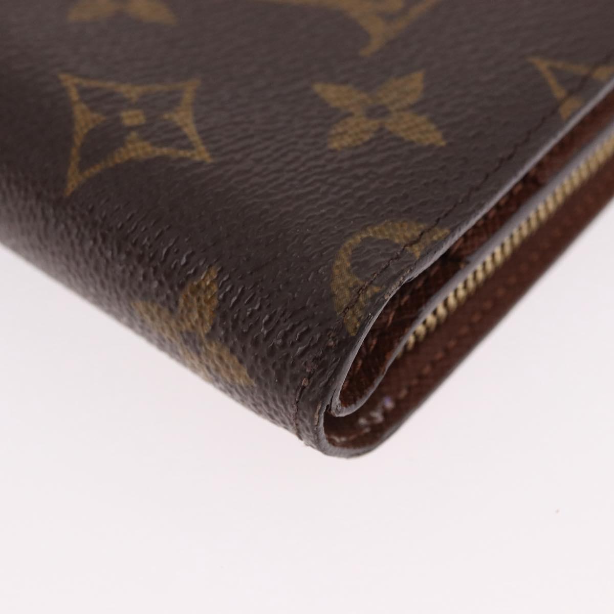 LOUIS VUITTON Monogram Porto Papie Zip Wallet M61207 LV Auth bs36123V