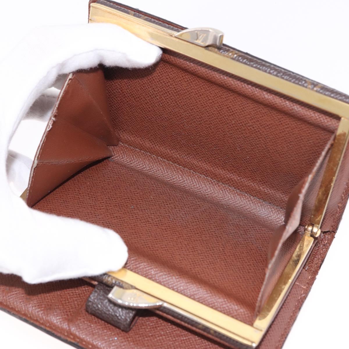 LOUIS VUITTON Monogram Porte Monnaie Billets Viennois Wallet M61663 Auth bs36125