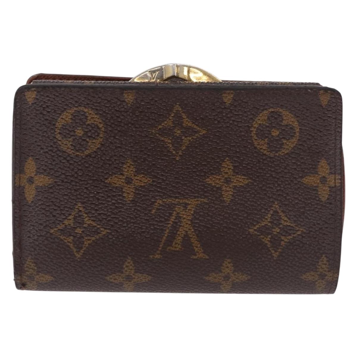 LOUIS VUITTON Monogram Porte Monnaie Billets Viennois Wallet M61663 Auth bs36125