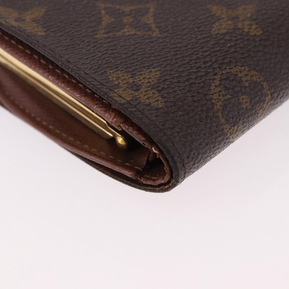 LOUIS VUITTON Monogram Porte Monnaie Billets Viennois Wallet M61663 Auth bs36125