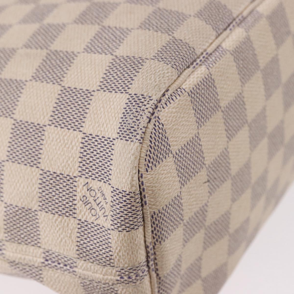 LOUIS VUITTON Damier Azur Neverfull PM Tote Bag N41362 LV Auth bs36131