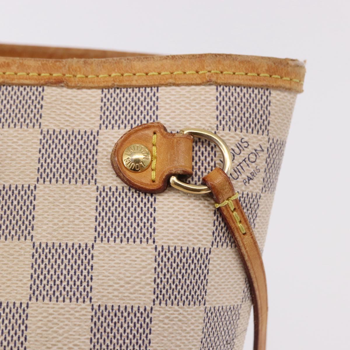 LOUIS VUITTON Damier Azur Neverfull PM Tote Bag N41362 LV Auth bs36131