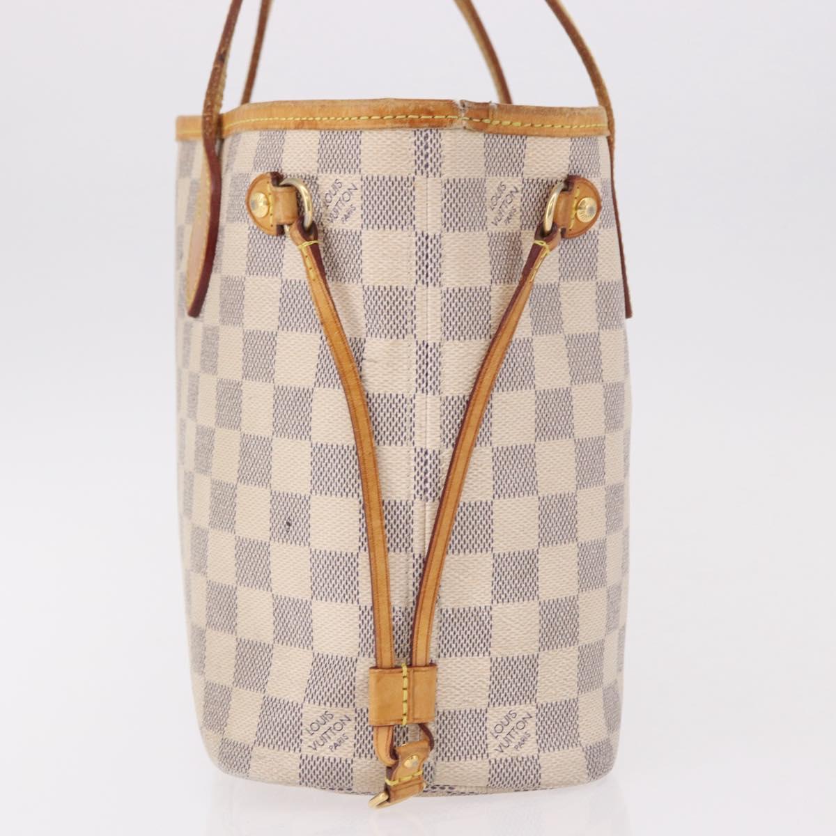 LOUIS VUITTON Damier Azur Neverfull PM Tote Bag N41362 LV Auth bs36131