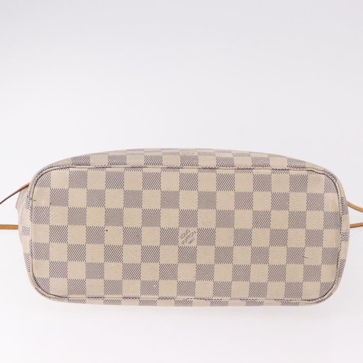 LOUIS VUITTON Damier Azur Neverfull PM Tote Bag N41362 LV Auth bs36131