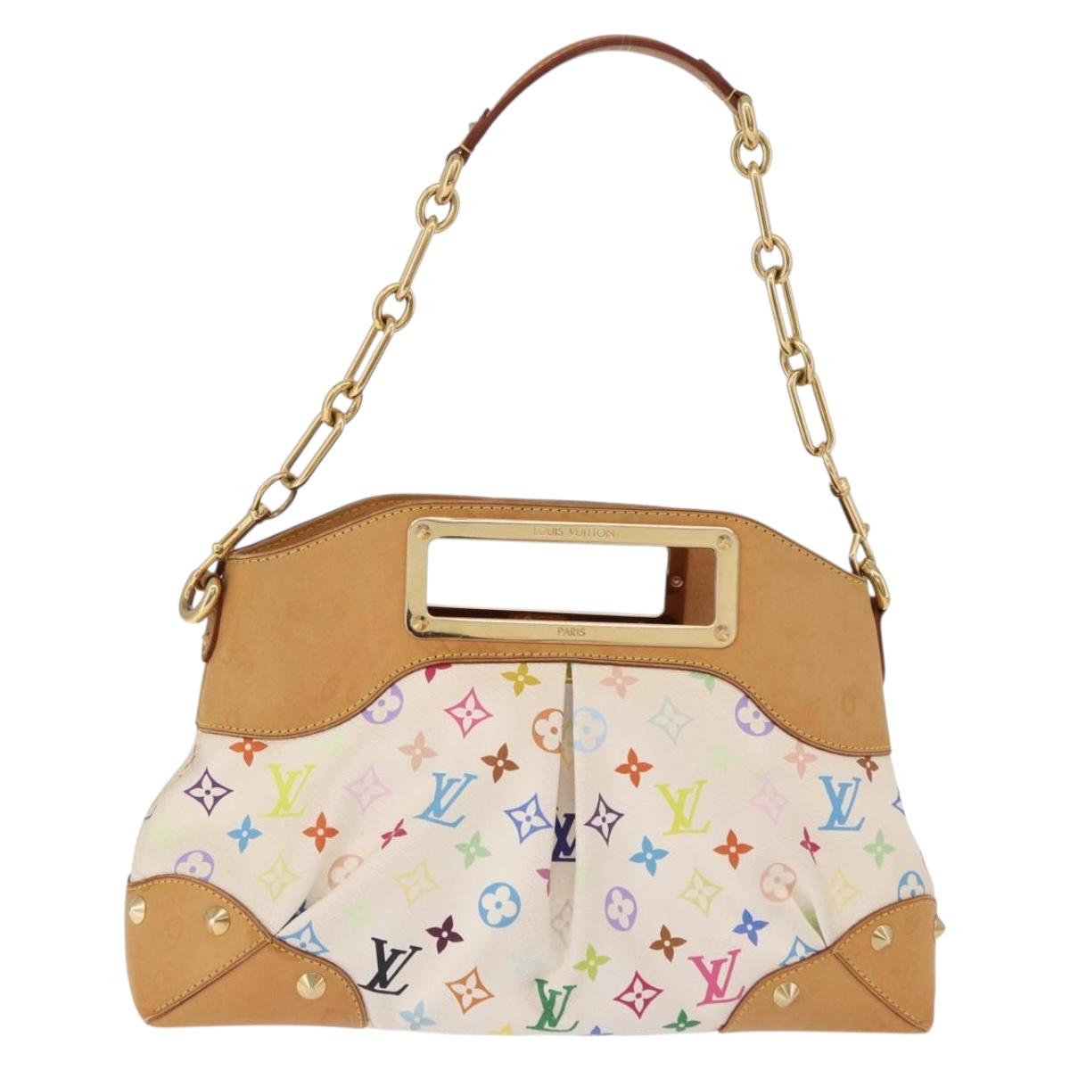 LOUIS VUITTON Monogram Multicolor Judy MM Bag 2way White M40255 LV Auth bs36132A