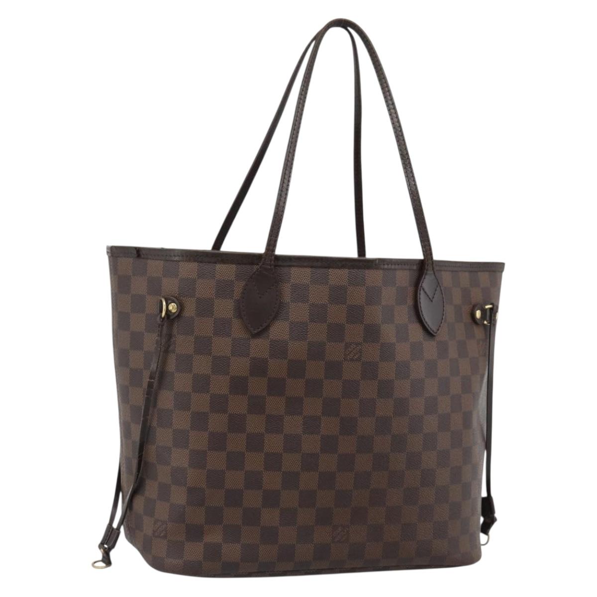 LOUIS VUITTON Damier Ebene Neverfull MM Tote Bag N51105 LV Auth bs36133